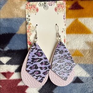 Elegant lavender and Purple Drop Earrings